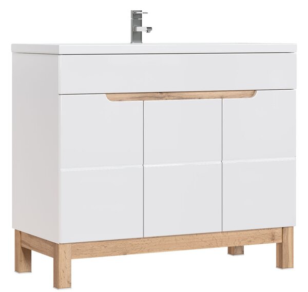 Koupelnová skříňka pod umyvadlo BALI WHITE 100 cm