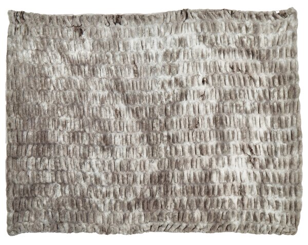 Přikrývka na postel MACODES Umělá kožešina 150 x 200 cm Šedá