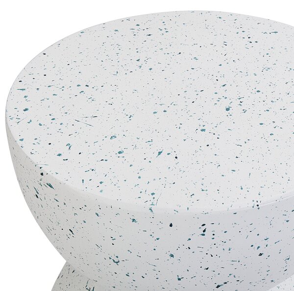 Odkládací stolek CAORIA 40 cm 40 cm Terrazzo efekt Bílé terrazzo