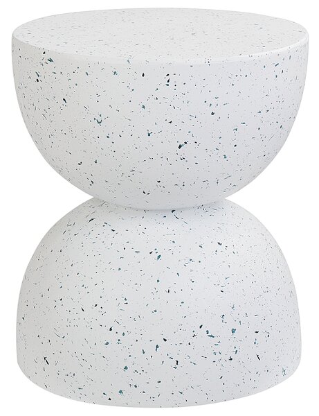 Odkládací stolek CAORIA 40 cm 40 cm Terrazzo efekt Bílé terrazzo