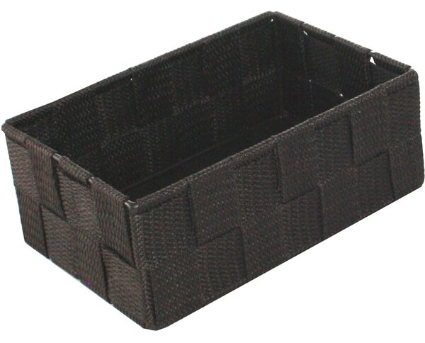 Úložný organizér do zásuvky Compactor TEX - košík M, 18 x 12 x 7 cm, čokoládový