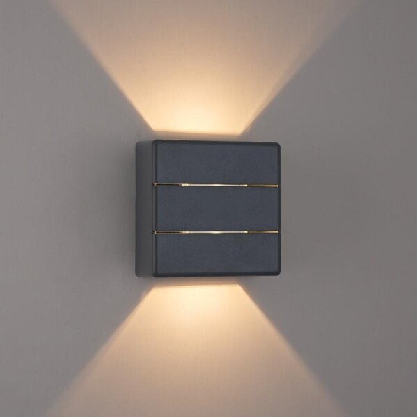 Brilagi -LED Venkovní nástěnné svítidlo DOUBLERAY LINE LED/6W/230V antracit IP54
