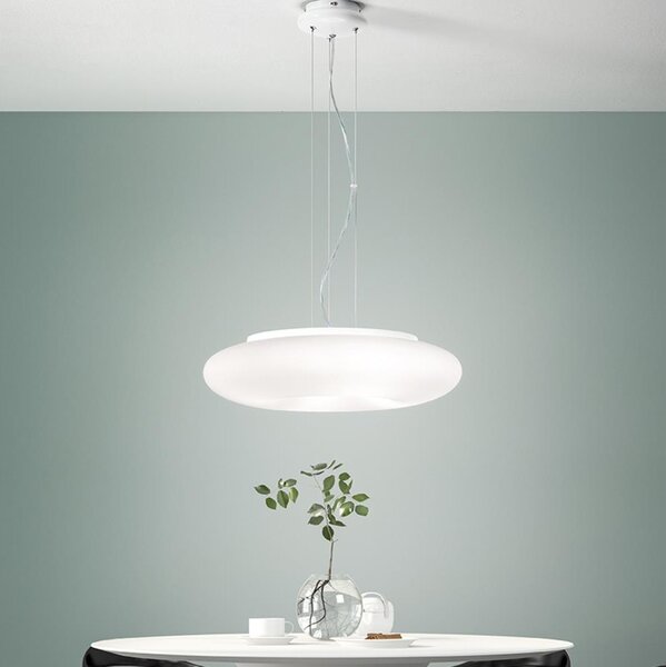 Ondaluce - Lustr na lanku DODI 2xE27/15W/230V pr. 53 cm bílá