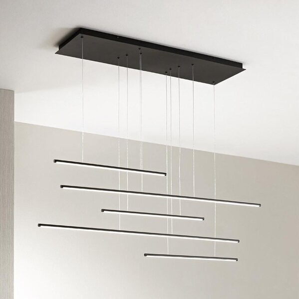 Ondaluce - LED Stmívatelný lustr na lanku GENIUS LED/72W/230V černá