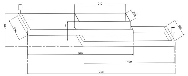 Ondaluce - LED Stmívatelné stropní svítidlo DOWEL LED/60W/230V 75x75 cm stříbrná