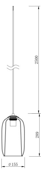 Ondaluce - Lustr na lanku BONNIE 1xE27/15W/230V pr. 15,5 cm černá/kouřová béžová