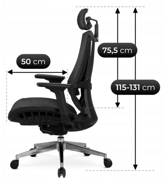 Kancelářská židle Domal (černá). Akce -19%