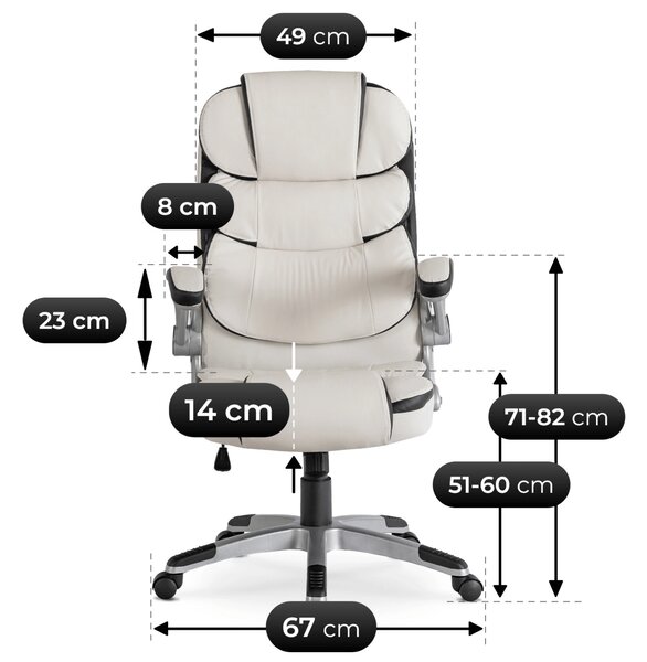 Kancelářská židle Lively (bílá). Akce -18%