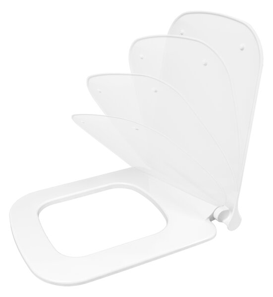 Gamma Erga Viana, toaletní WC sedátko 418(467)x444mm z duroplastu s pomalým zavíráním, bílá, ERG-GAM-D6
