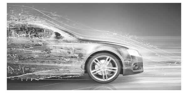 Foto obraz sklo tvrzené Jedoucí auto osh-45895686
