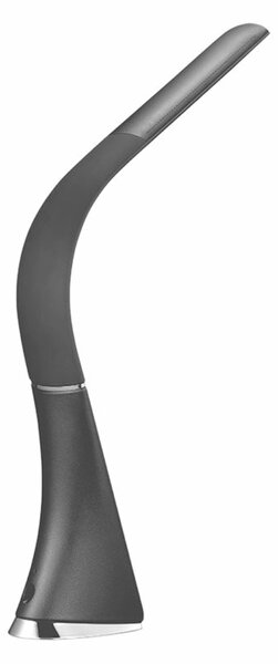 Solight LED stolní lampička s displayem, 6W, 4100K, kůže, černá WO46-B