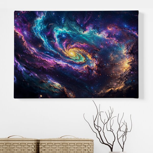 Obraz na plátně - Galaxie Pulan FeelHappy.cz Rozměr obrazu (Šířka x Výška): 60 x 40 cm