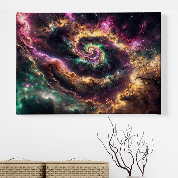 Obraz na plátně - Galaxie Ternezis FeelHappy.cz Rozměr obrazu (Šířka x Výška): 60 x 40 cm