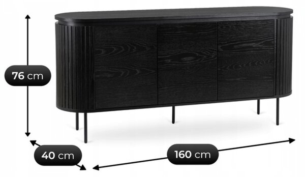 Skříňka Back 160 (černá). Akce -20%