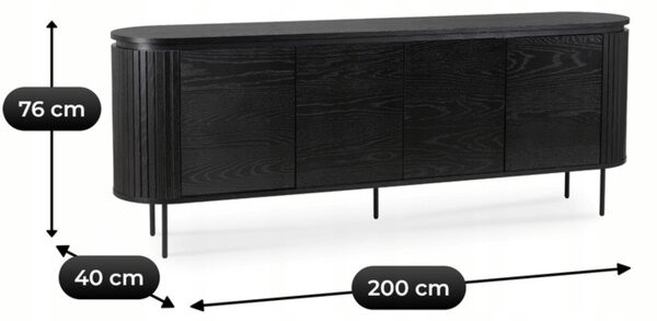 Skříňka Back 200 (černá). Akce -21%