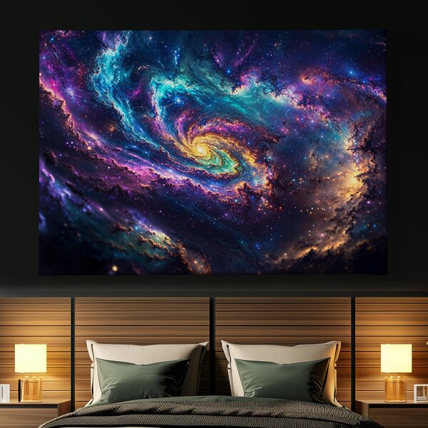 Obraz na plátně - Galaxie Pulan FeelHappy.cz Rozměr obrazu (Šířka x Výška): 60 x 40 cm