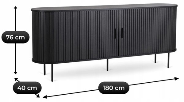 Skříňka Trisha 180 (černá). Akce -21%