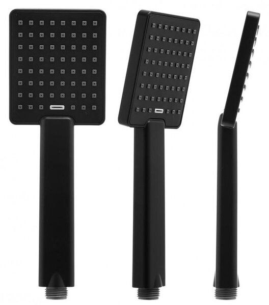 Erga Goba, sprchová souprava s termostatickou baterií a dešťovou hlavicí 30x30 cm, černá matná, ERG-YKA-BP.GOBA-THERM-30-BLK