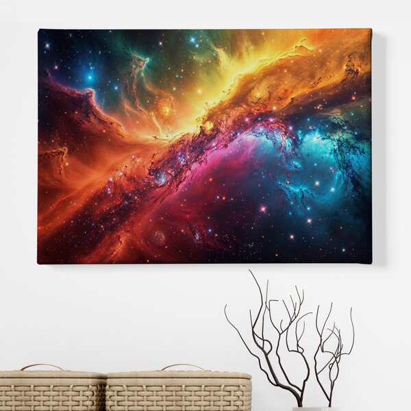 Obraz na plátně - Galaxie Erimm plná zářících hvězd FeelHappy.cz Rozměr obrazu (Šířka x Výška): 40 x 30 cm
