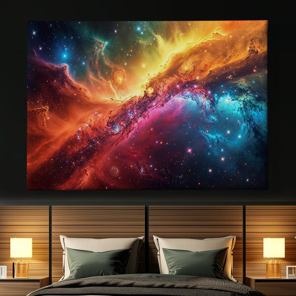Obraz na plátně - Galaxie Erimm plná zářících hvězd FeelHappy.cz Rozměr obrazu (Šířka x Výška): 40 x 30 cm