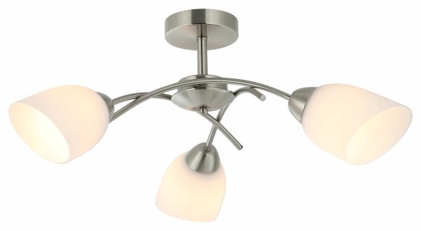 Přisazený lustr DONNA 3xE27/60W/230V nikl