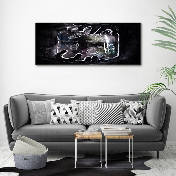 Moderní obraz canvas na rámu Motýli ve skleniki oc-50622699