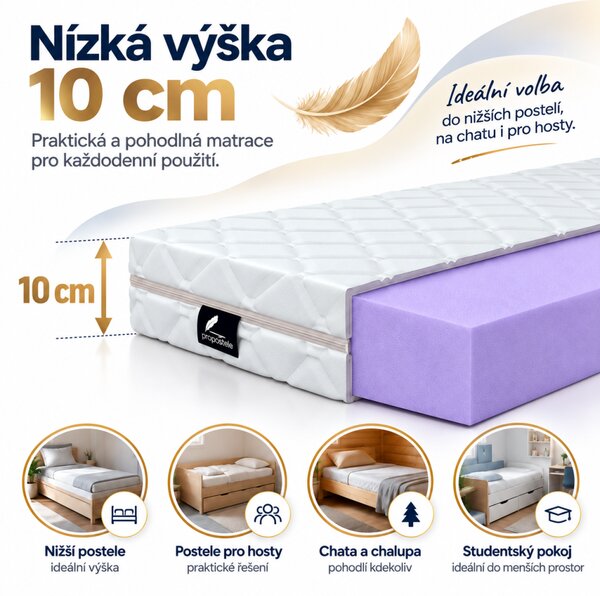 ProPOSTELE Matrace Pur 10 cm 80 x 195 cm