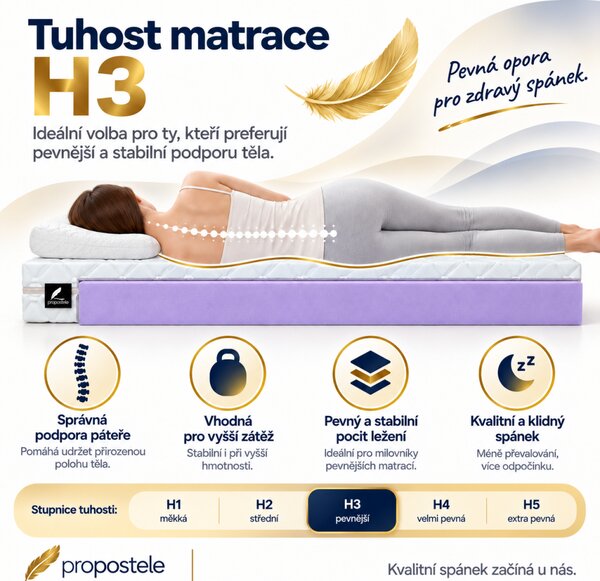 ProPOSTELE Matrace Pur 10 cm 80 x 195 cm