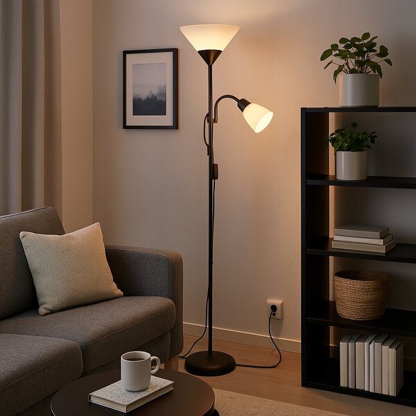 Stojací lampa Masterled černá E27 60 W flexibilní krk