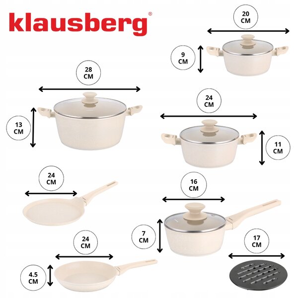 Sada hrnců Klausberg 12dílná