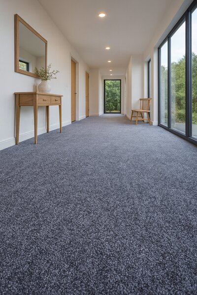 Condor Carpets, Metrážový koberec Classica 28, zátěžový, na míru, šíře 4m,5m, modrá, ab (mřížka), chodba / předsíň