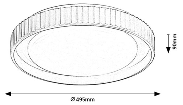 Rabalux 71345 LED přisazené stropní svítidlo Pastello | 48W integrovaný LED zdroj | 2800lm | 3000-6500K | dálkové ovládání | stmívač | béžová