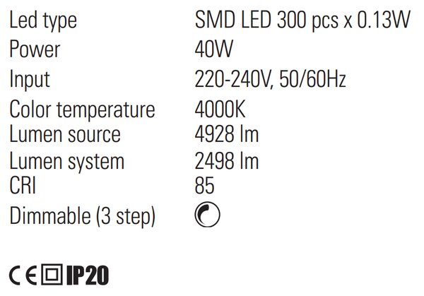 Redo Závěsné LED svítidlo Nubo, š. 940 mm, 4000K Barva: Bílá