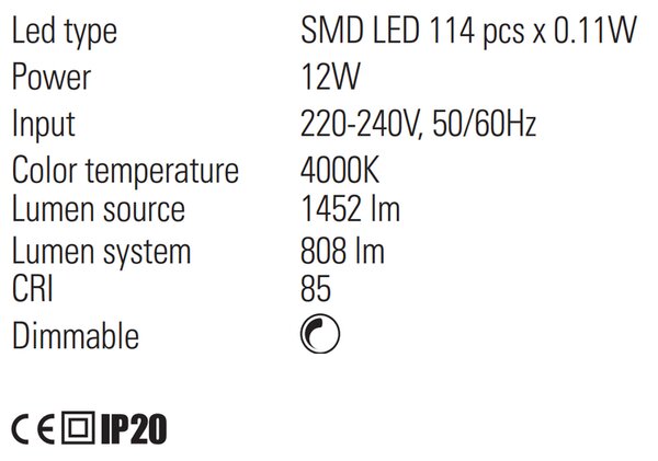 Redo Stolní LED lampa Nubo, 4000K Barva: Černá
