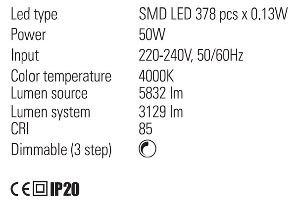 Redo Závěsné LED svítidlo Nubo, š.1250 mm, 4000K Barva: Bílá