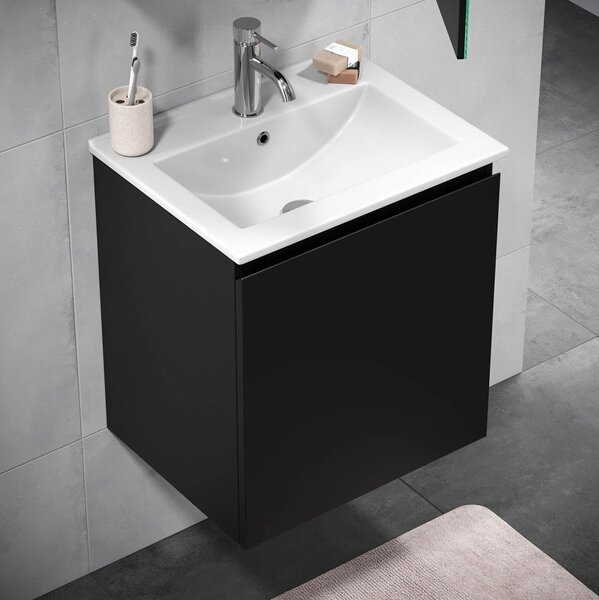 Koupelnová skříňka s umyvadlem KENWOOD 51 cm černá