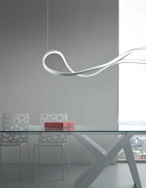 Redo Závěsné LED svítidlo Nubo, š. 940 mm, 4000K Barva: Bílá