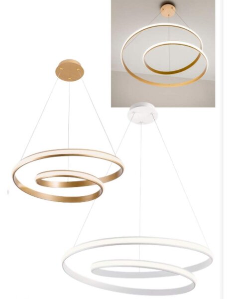 Redo Závěsné LED svítidlo Torsion ø 550 mm, 3000K Barva: Bronz