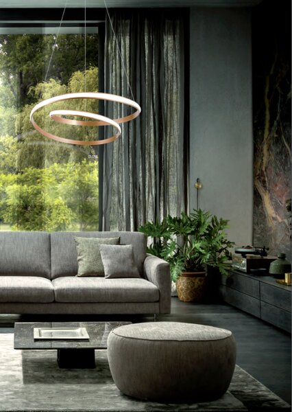 Redo Závěsné LED svítidlo Torsion ø 550 mm, 3000K Barva: Bronz