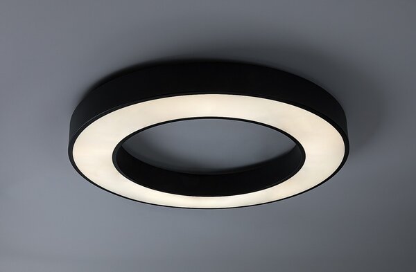 Rabalux 71361 LED přisazené stropní svítidlo Cirano | 45W integrovaný LED zdroj | 2700lm | 3000-6500K | dálkové ovládání | stmívač | černá