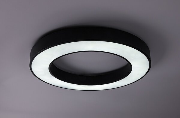 Rabalux 71361 LED přisazené stropní svítidlo Cirano | 45W integrovaný LED zdroj | 2700lm | 3000-6500K | dálkové ovládání | stmívač | černá