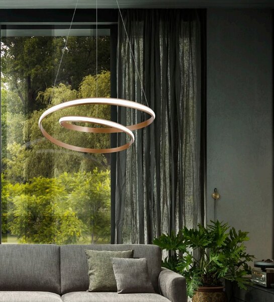 Redo Závěsné LED svítidlo Torsion ø 740 mm, 3000K Barva: Bílá