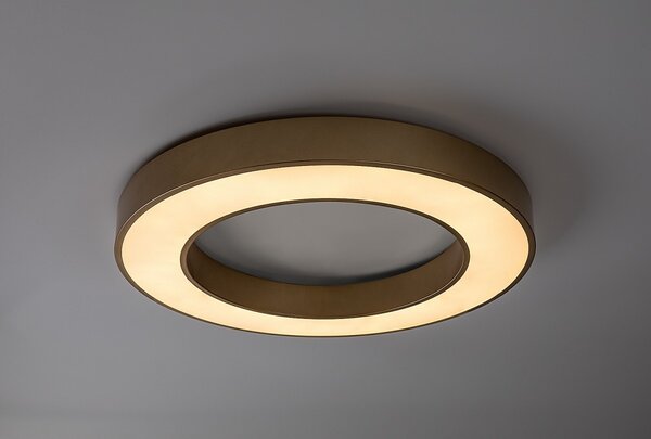 Rabalux 71363 LED přisazené stropní svítidlo Cirano | 45W integrovaný LED zdroj | 2700lm | 3000-6500K | dálkové ovládání | stmívač | zlatá