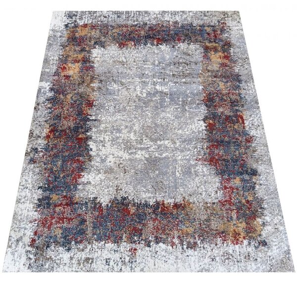 Kobercový ráj Moderní kusový koberec Sienna 04 šedý červený Rozměr: 120x170 cm
