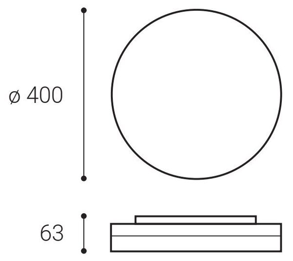Led2 Stropní LED svítidlo ROUND III ø 40 cm, IP54