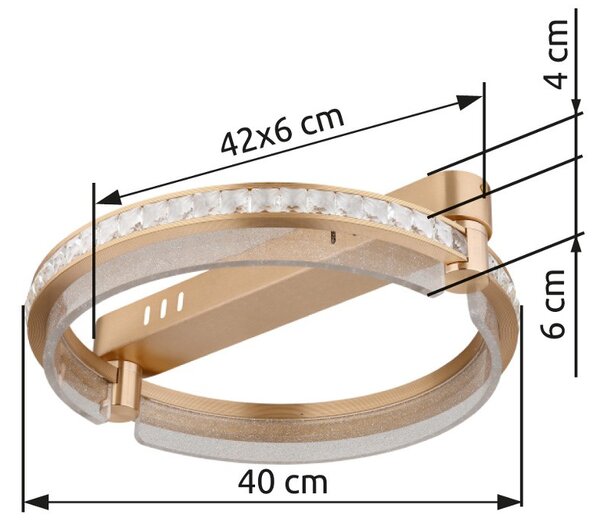 Globo GLB67196-36 LED přisazené stropní svítidlo BLONDIE | 36W integrovaný LED zdroj | 2000lm | 2700-6500K