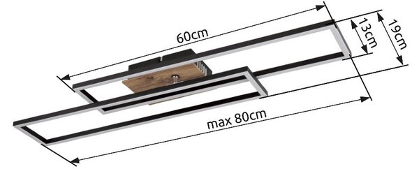 Globo GLB67208-30 LED přisazené stropní svítidlo DAKARI | 30W integrovaný LED zdroj | 1370lm | 3000K