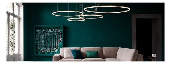 Redo Závěsné LED svítidlo ORBIT ø 80 cm, 4000K Barva: Černá, Stmívání, řízení: DALI