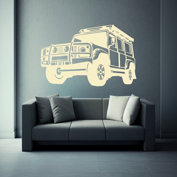 Živá Zeď Samolepka Auto Land Rover Defender Barva: černá