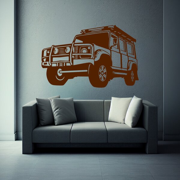 Živá Zeď Samolepka Auto Land Rover Defender Barva: černá